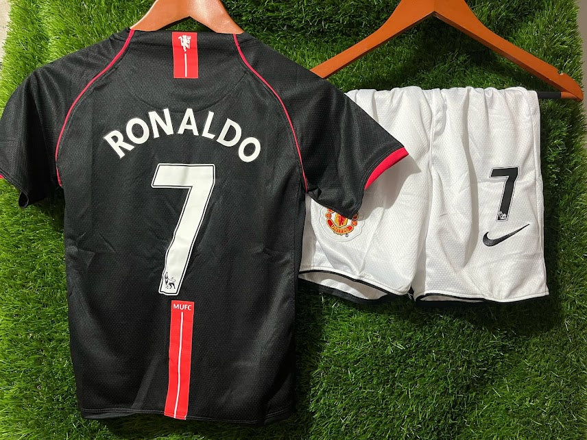 Playera Niños Manchester United Visita/Negra 2008 Ronaldo #7