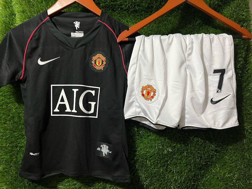 Playera Niños Manchester United Visita/Negra 2008 Ronaldo #7