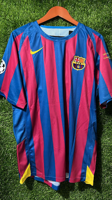 Playera Barcelona 2006 Retro Ronaldinho Adultos y Niños