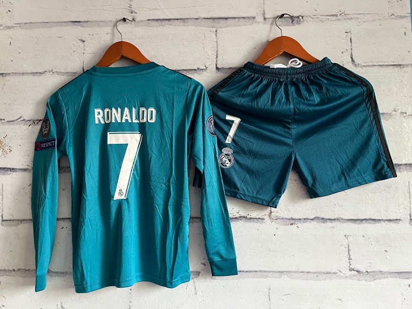 Niños Real Madrid Tercera 2017/2018 Ronaldo 7 Manga Larga