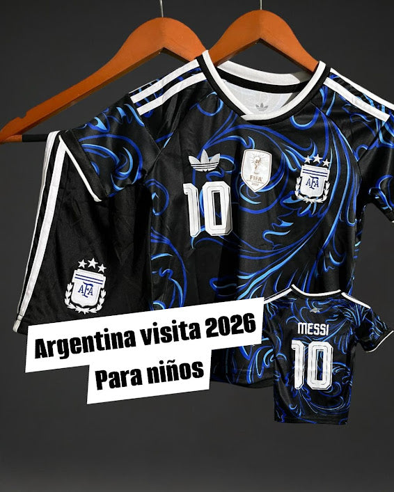 Playera Niños Argentina Visita Mundial 2026 Messi