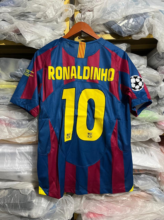 Playera Barcelona 2006 Retro Ronaldinho Adultos y Niños