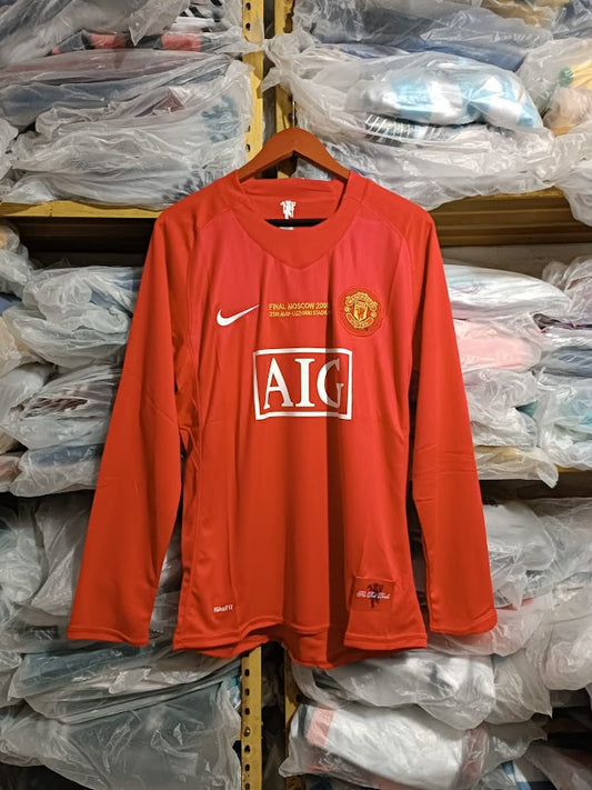 Playera Manchester United retro 2008 Ronaldo Manga Larga