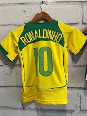 Playera Niños Brasil 2004 Ronaldinho Retro