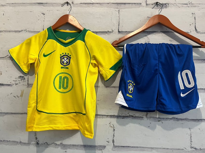 Playera Niños Brasil 2004 Ronaldinho Retro