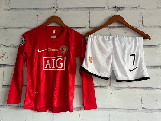 Niños Manchester United 2008 Manga Larga Ronaldo #7