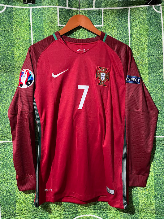 Playera Portugal Cr7 Retro 2016  Manga Larga