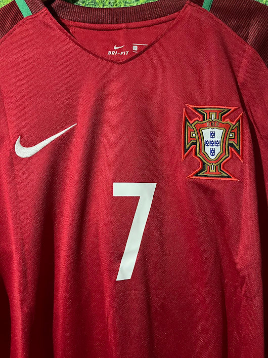 Playera Portugal Cr7 Retro 2016  Manga Larga