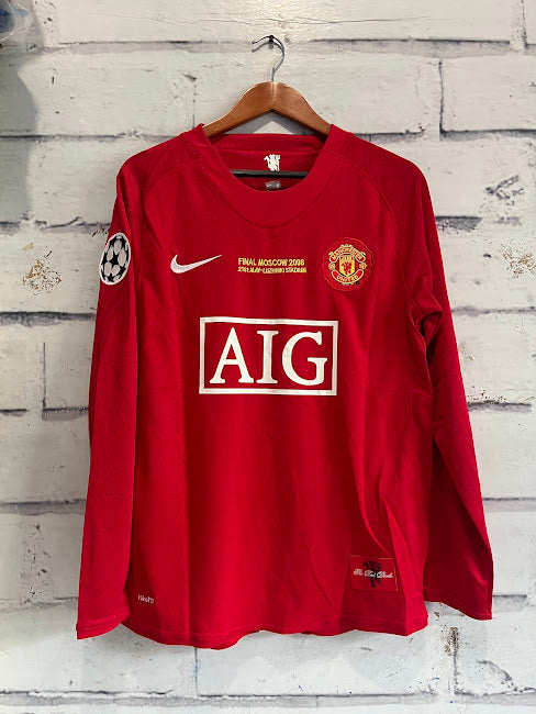 Playera Manchester United retro 2008 Ronaldo Manga Larga