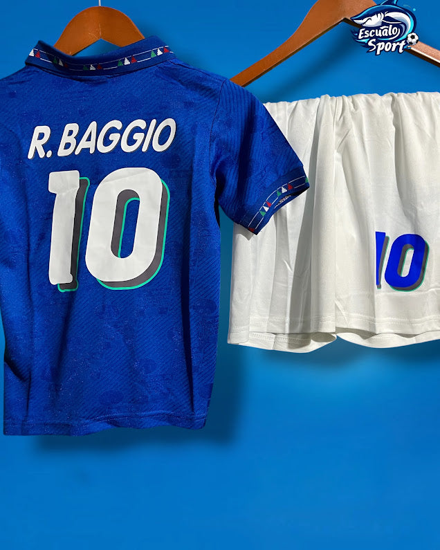 Playera Niños Italia 1994 Retro R. Baggio 10